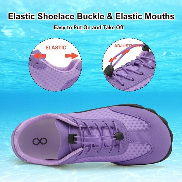 Water Shoes Women Men Barefoot Wide Toe Minimalist for Beach Pool Lake Hiking - Picture 4 of 7
